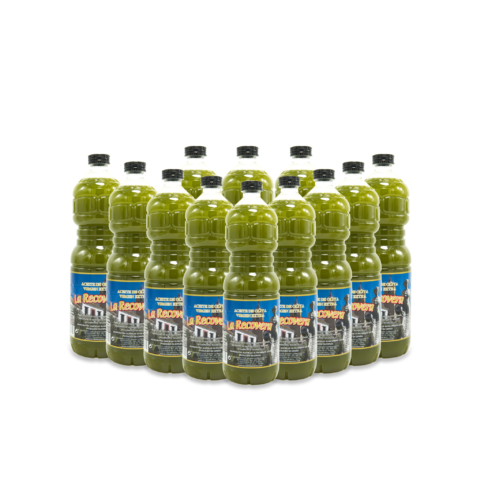 Caja Aceite de Oliva Virgen Extra Picual Sin Filtrar 1L (12 botellas de 1L) – La Recovera