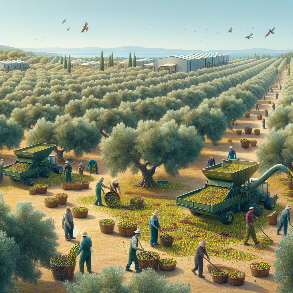 Recolección de aceituna para aceite