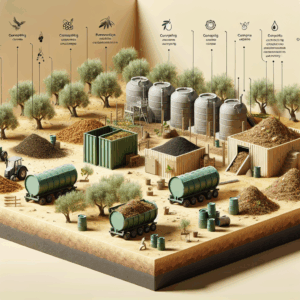 Compostaje de residuos de aceituna